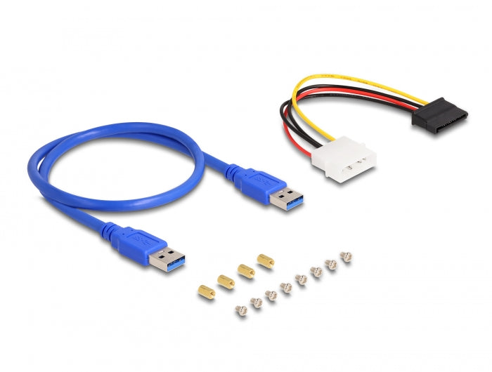 Delock Riser Karte PCI Express x1 zu 3 x PCIe x1 mit 50 cm USB Kabel