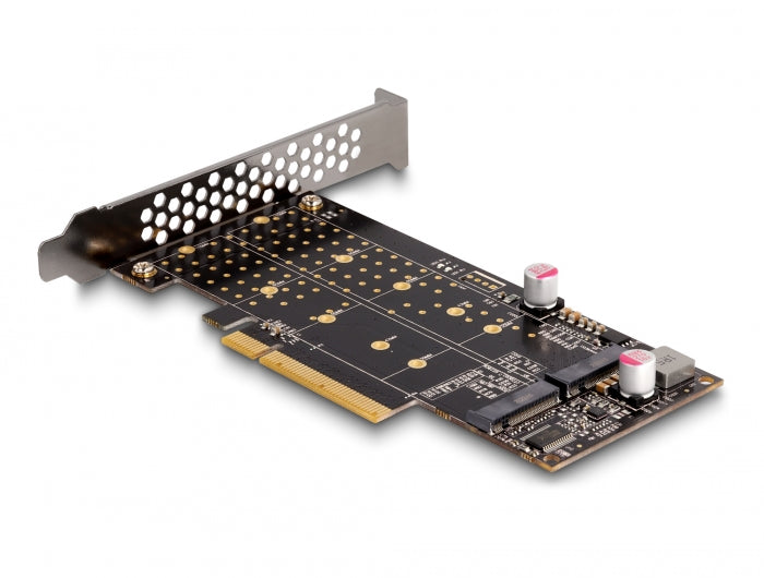 Delock PCI Express x8 Karte zu 2 x intern NVMe M.2 Key M - Bifurcation - Low Profile Formfaktor