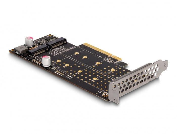Delock PCI Express x8 Karte zu 2 x intern NVMe M.2 Key M - Bifurcation - Low Profile Formfaktor