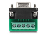 Delock Adapter USB Typ-A zu Seriell RS-422/485 DB9 mit Überspannungsschutz 600 W und erweiterter Temperaturbereich