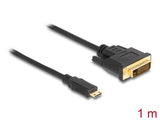 Delock HDMI Kabel Mini-C Stecker > DVI 24+1 Stecker 1 m