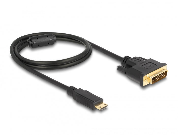 Delock HDMI Kabel Mini-C Stecker > DVI 24+1 Stecker 1 m