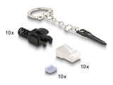 Delock RJ45 Modularer Stecker Cat.6A verschließbar 10er Set