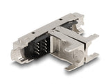 Delock RJ45 Verbinder LSA zu LSA mit Knickschutztülle Cat.6A werkzeugfrei