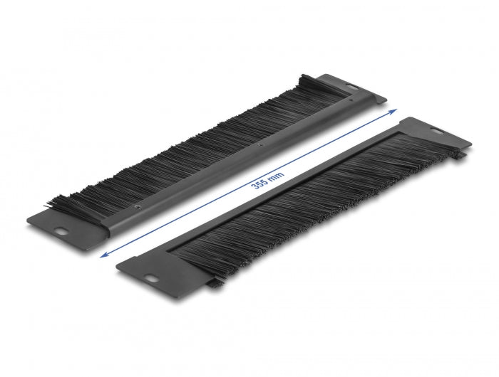 Delock Bürstenleiste universell 350 x 55 mm schwarz