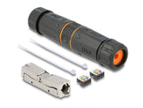 Delock Kabelverbinder LSA zu LSA Cat.6A IP68 wasserfest schwarz