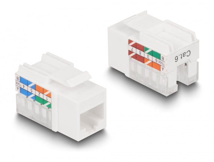 Delock Keystone LSA Set mit Auflegehalterung RJ45 / RJ11 Cat.6 schwarz