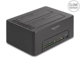 Delock USB Dual Dockingstation für 2 x SATA HDD / SSD mit Klon Funktion und Card Reader + zusätzlichem USB Port