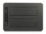 Delock USB Dual Dockingstation für 2 x SATA HDD / SSD mit Klon Funktion und Card Reader + zusätzlichem USB Port