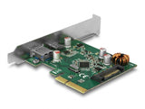 Delock PCI Express x4 Karte zu 1 x extern USB Type-C™ Buchse + 1 x extern USB Typ-A Buchse SuperSpeed USB 10 Gbps
