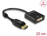 Delock Adapter DisplayPort 1.2 Stecker > DVI Buchse 4K Aktiv schwarz