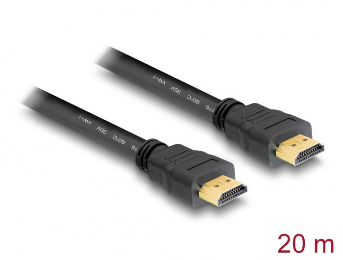 Delock Kabel High Speed HDMI mit Ethernet – HDMI A Stecker > HDMI A Stecker 20 m