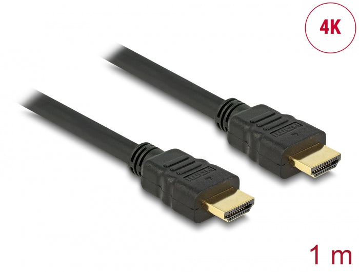 Delock Kabel High Speed HDMI mit Ethernet – HDMI A Stecker > HDMI A Stecker 4K 1,0 m
