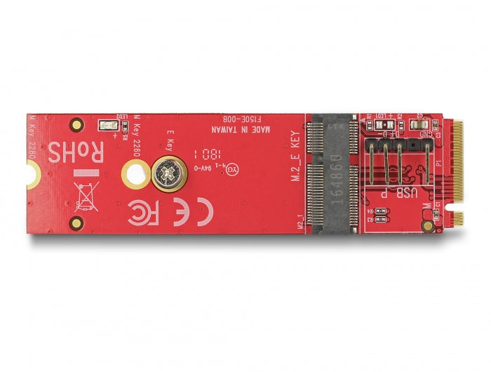 Delock Konverter M.2 Key M Stecker > M.2 Key E Slot für USB und PCIe Module