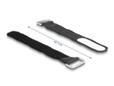 Delock Klettkabelbinder mit Schlaufe und Beschriftungsfeld L 127 x B 20 mm schwarz 5 Stück