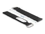 Delock Klettkabelbinder mit Schlaufe und Beschriftungsfeld L 305 x B 25 mm schwarz 5 Stück