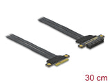 Delock Riser Karte PCI Express x4 zu x4 mit flexiblem Kabel 30 cm