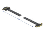 Delock Riser Karte PCI Express x4 zu x4 mit flexiblem Kabel 30 cm