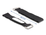 Delock Klettkabelbinder mit Schlaufe und Beschriftungsfeld L 203 x B 20 mm schwarz 5 Stück