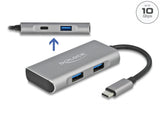 Delock Externer USB 10 Gbps USB Type-C™ Hub mit 3 x USB Typ-A und 1 x USB Type-C™