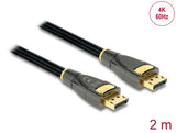 Delock Kabel DisplayPort 1.2 Stecker > DisplayPort Stecker 4K 60 Hz 2 m Premium