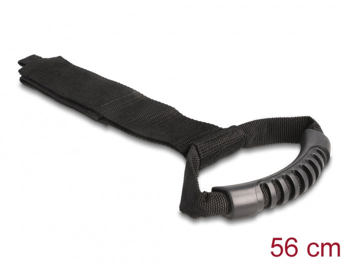 Delock Tragegurt mit Klettverschluss L 560 x B 50 mm schwarz 2 Stück