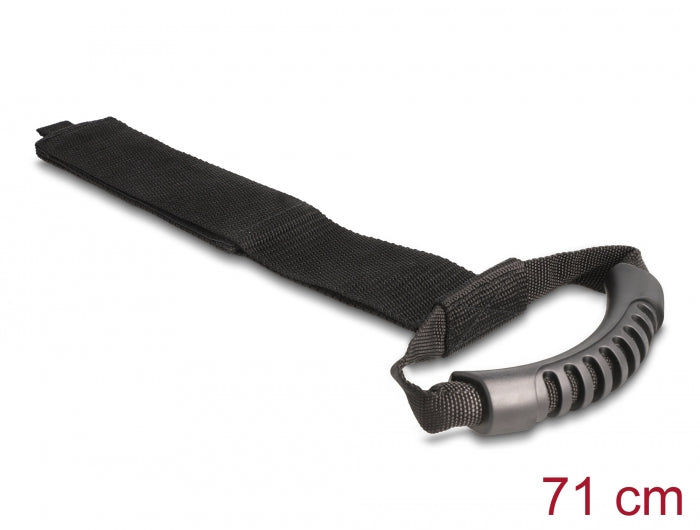 Delock Tragegurt mit Klettverschluss L 710 x B 50 mm schwarz 2 Stück