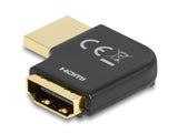 Delock HDMI Adapter Stecker zu Buchse 90° rechts gewinkelt 8K 60 Hz Metall