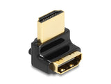 Delock HDMI Adapter Stecker zu Buchse 90° oben gewinkelt 8K 60 Hz Metall