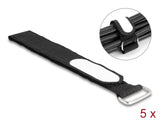 Delock Klettkabelbinder mit Schlaufe und Beschriftungsfeld L 305 x B 25 mm schwarz 5 Stück