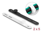 Delock Softbinder flexibel wiederverwendbar Set 10 Stück schwarz / weiß