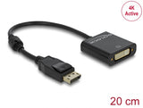 Delock Adapter DisplayPort 1.2 Stecker > DVI Buchse 4K Passiv schwarz