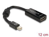 Delock Adapter mini DisplayPort 1.1 Stecker > HDMI Buchse Passiv schwarz