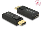 Delock Adapter DisplayPort 1.2 Stecker > HDMI Buchse 4K Aktiv schwarz