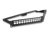 Delock 19″ Keystone Patchpanel 24 Port mit Entlastungsschiene 1 HE gewinkelt schwarz
