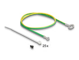 Delock 19″ Keystone Patchpanel 48 Port mit Entlastungsschiene 2 HE gewinkelt schwarz