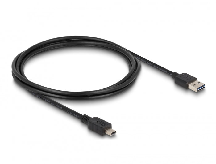 Delock Kabel EASY-USB 2.0 Typ-A Stecker > USB 2.0 Typ Mini-B Stecker 2 m schwarz