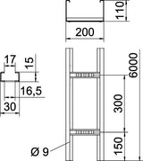 BETTERMANN Kabelleiter 110x200x6000mm WKLG-Serie WKLG 1120 A2 Profil ungelocht