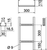 BETTERMANN Kabelleiter 110x300x6000mm WKLG-Serie WKLG 1130 A4 Profil ungelocht