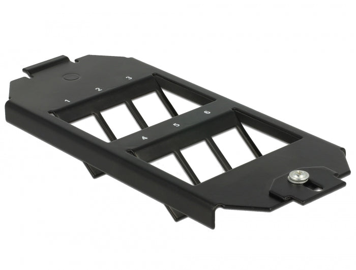 Delock Keystone Halterung 6 Port für Bodentank