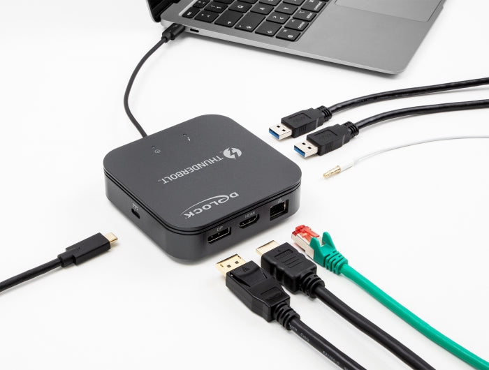 Delock Thunderbolt™ 3 Mini Dockingstation 8K - DisplayPort / HDMI / USB / LAN / Audio / PD 3.0