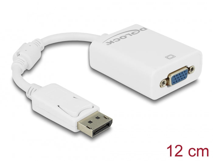 Delock Adapter DisplayPort 1.2 Stecker > VGA Buchse weiß