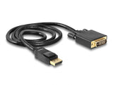 Delock Kabel DisplayPort 1.1 Stecker > DVI 24+1 Stecker Passiv 1 m schwarz