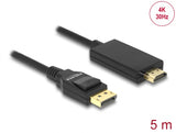 Delock Kabel DisplayPort 1.2 Stecker > High Speed HDMI-A Stecker Passiv 4K 30 Hz 5 m schwarz