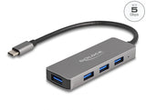 Delock 4 Port USB 5 Gbps Hub mit USB Type-C™ Anschluss – USB Typ-A Buchsen seitlich
