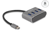 Delock 4 Port USB 5 Gbps Hub mit USB Type-C™ Anschluss – USB Typ-A Buchsen oben