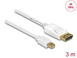 Delock Kabel Mini DisplayPort 1.2 Stecker > DisplayPort Stecker 4K 60 Hz 3,0 m