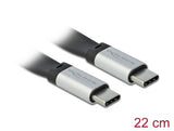 Delock USB 10 Gbps FPC Flachbandkabel USB Type-C™ zu USB Type-C™ 22 cm PD 3 A E-Marker