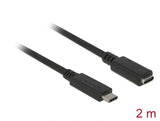 Delock USB 10 Gbps Verlängerungskabel USB Type-C™ Stecker zu Buchse 2 m 4K PD 60 W