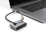 Delock 4 Port USB 5 Gbps Hub mit USB Type-C™ Anschluss – USB Typ-A Buchsen oben